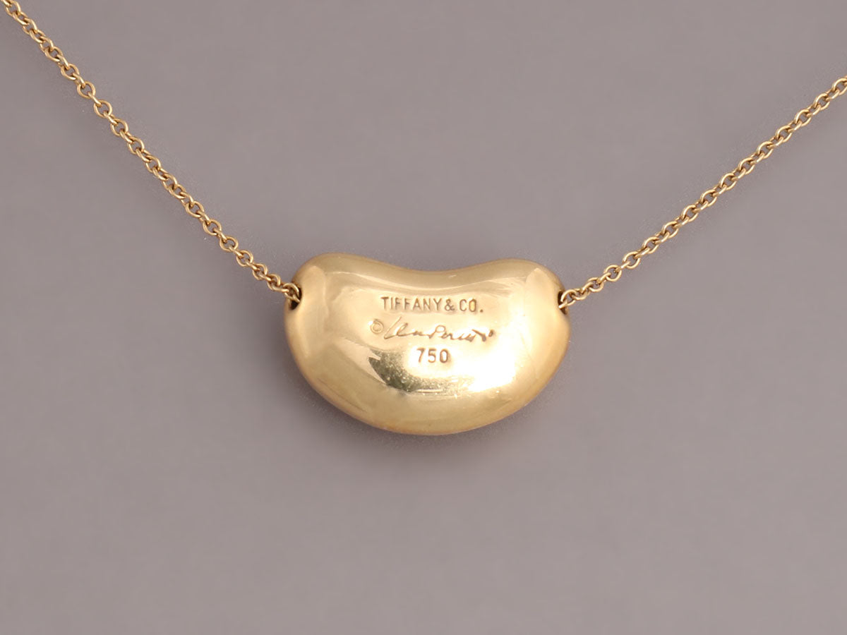 tiffany elsa peretti bean necklace