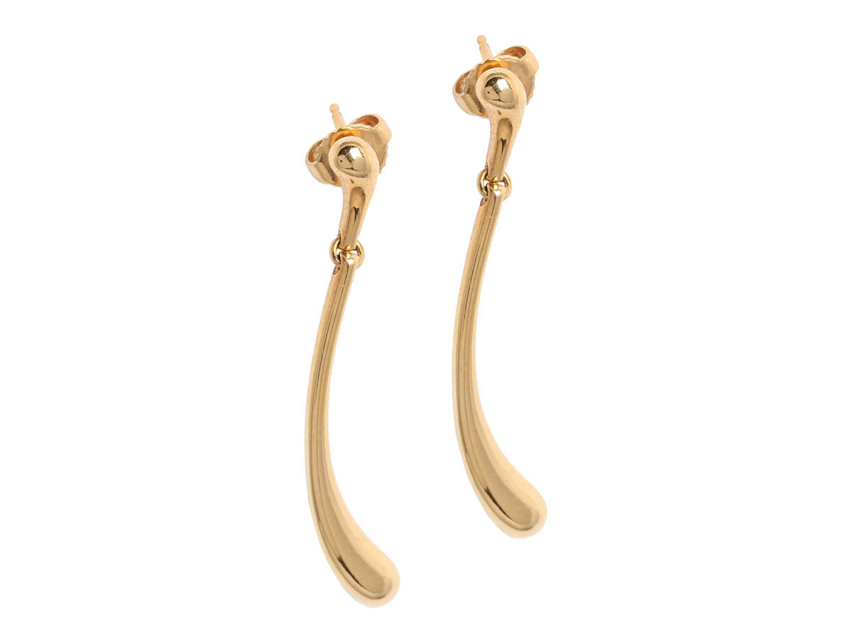 tiffany teardrop earrings gold