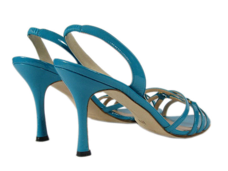 turquoise leather sandals