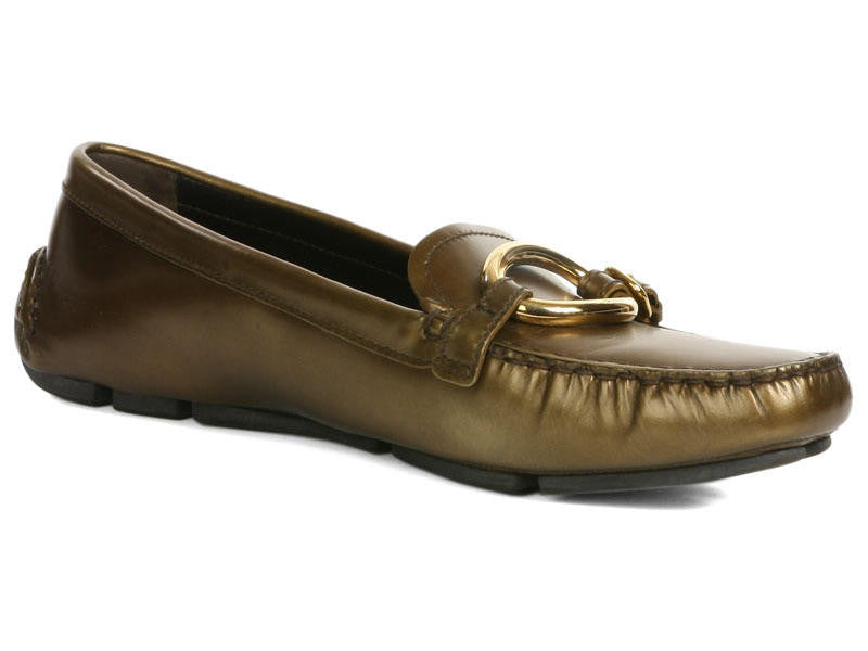 Prada Copper Driving Shoes - Ann's Fabulous Closeouts