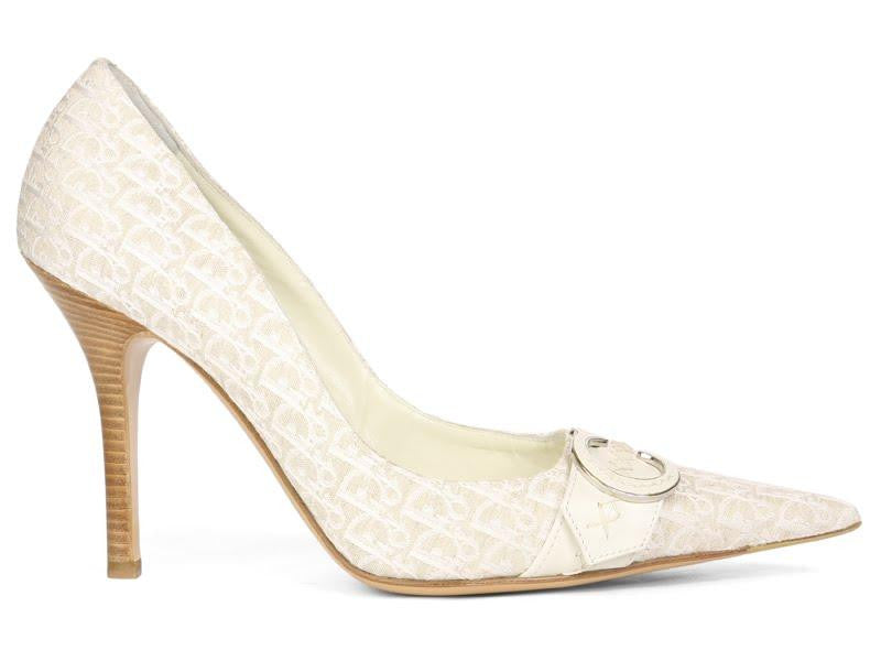 dior white heels
