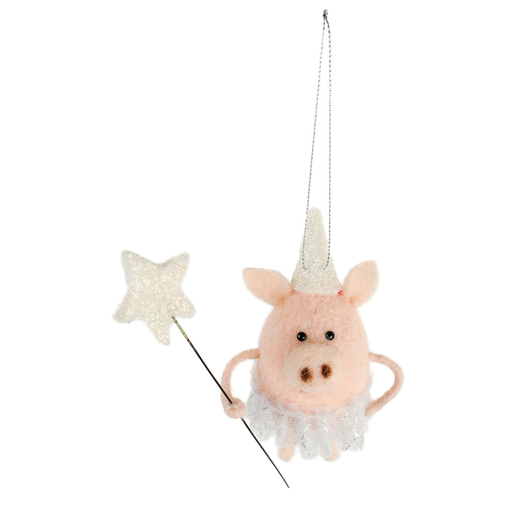 Fairy Godmother Pig ornament