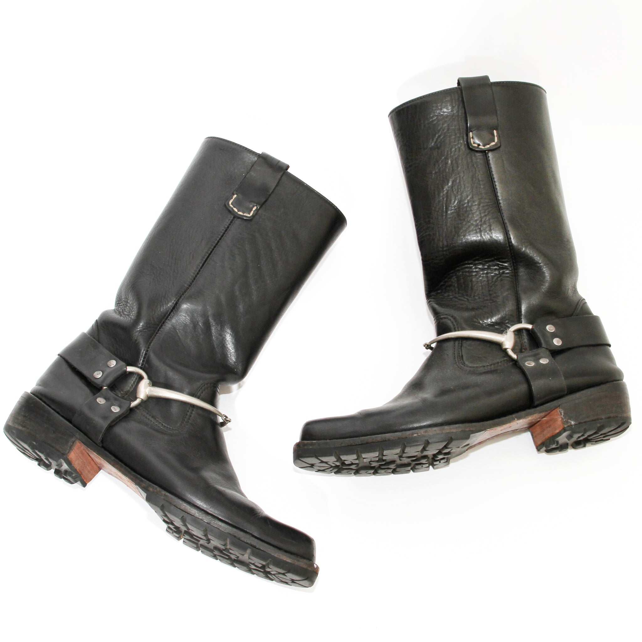 biker boots gucci