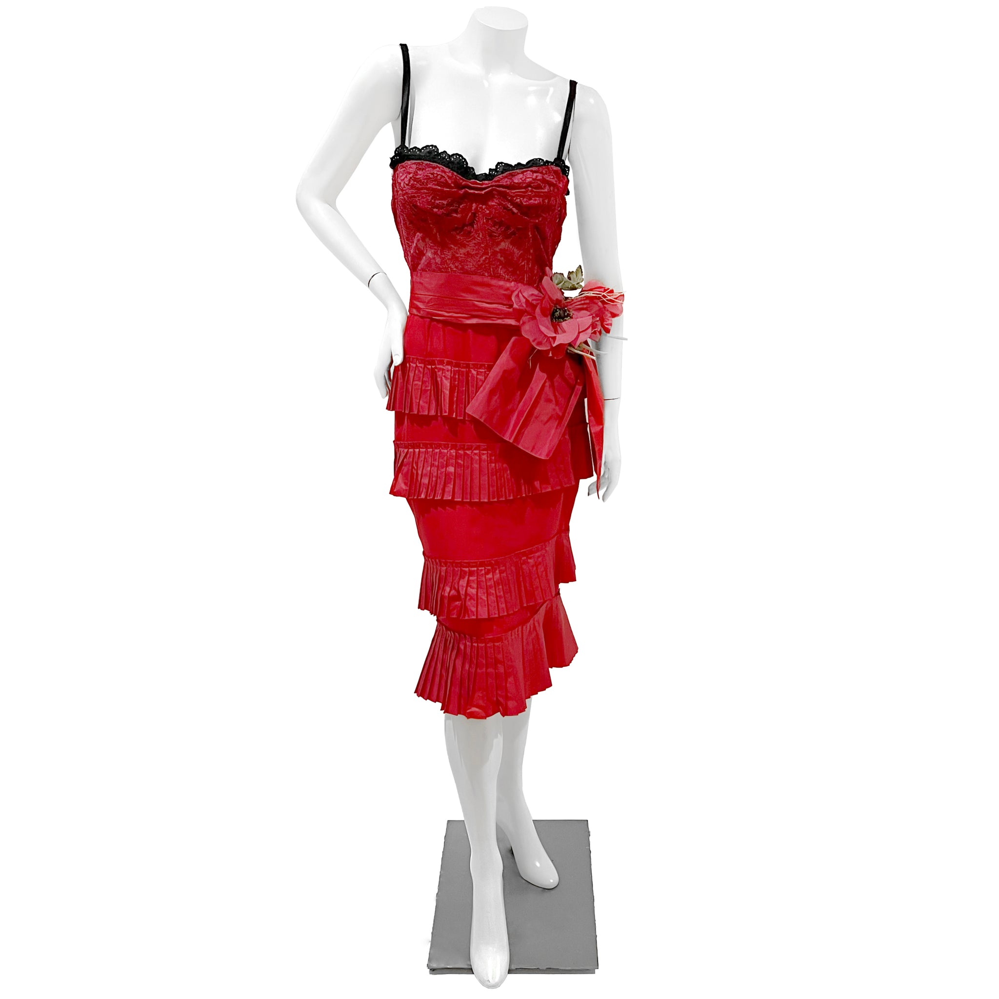 Dolce & Gabbana Red Poppy Corset Dress SS2006 – Decades Inc.