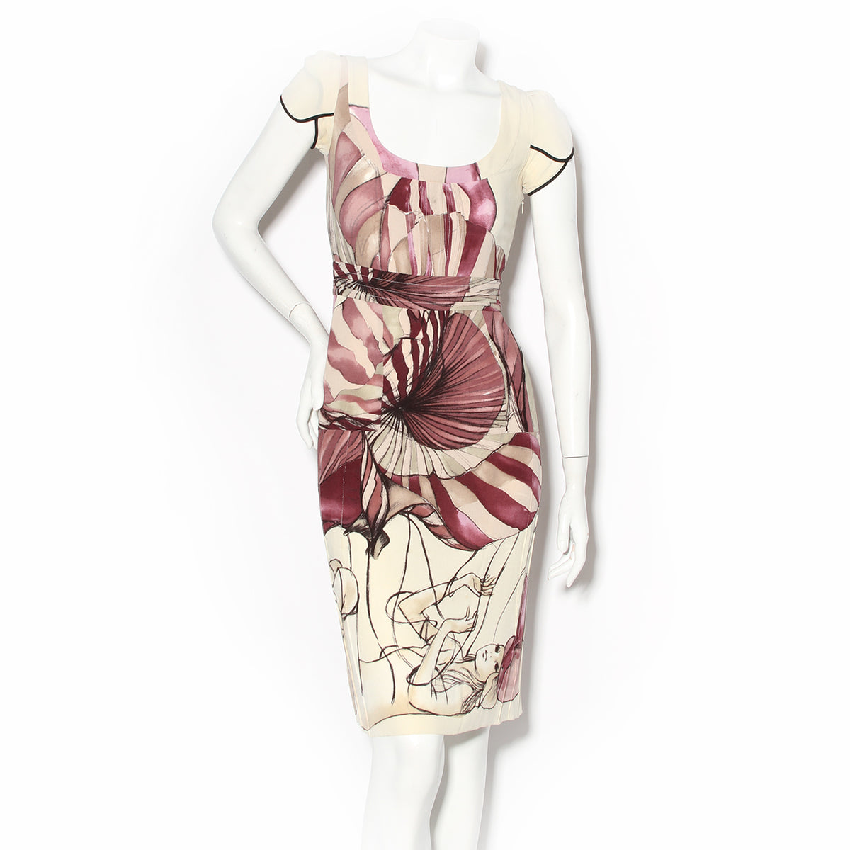 Prada Fairy and Floral Illustration Dress SS2008 | Decades Inc.