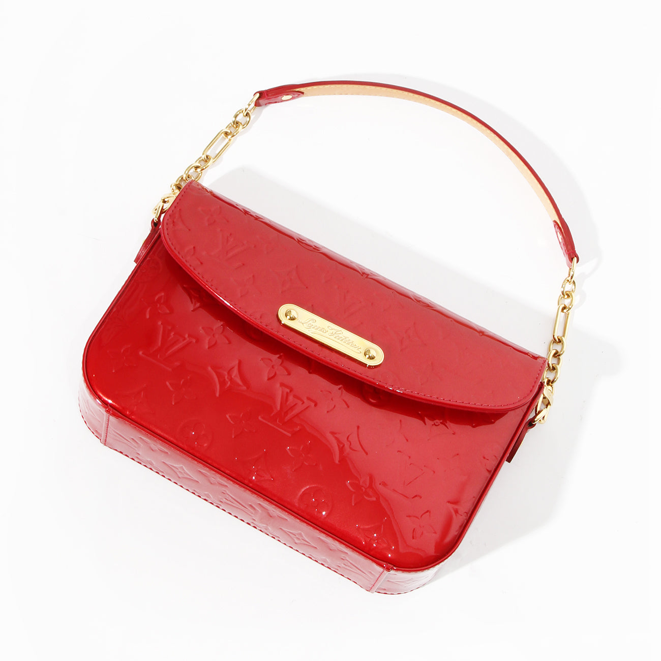 louis vuitton red patent bag