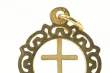 Load image into Gallery viewer, 14K Cross Christian Faith Filigree Religious Charm/Pendant Yellow Gold