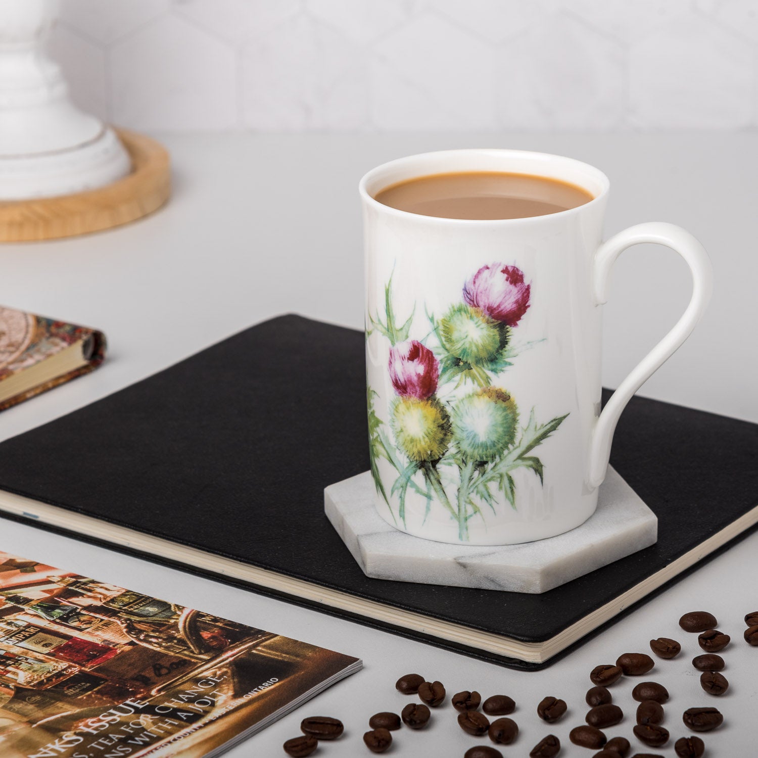 Pretty Chintzy Red & Pink Roses Java Mug