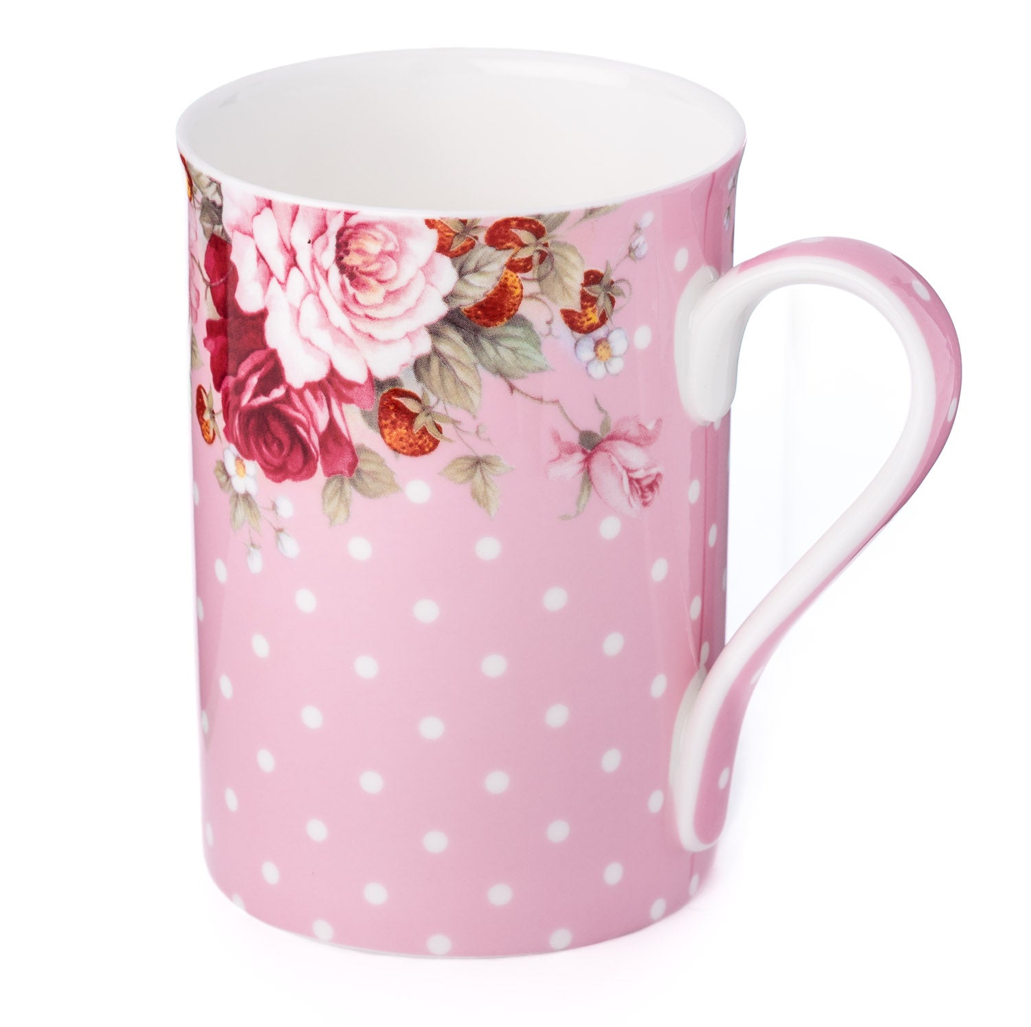 Dots & Roses Pink Classico Mug - McIntosh Mugs product image