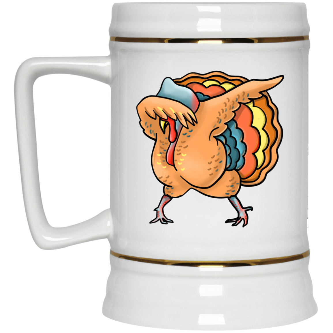 Dabbing Turkey Funny Mug, Vegan Gifts - GoneBold.gift