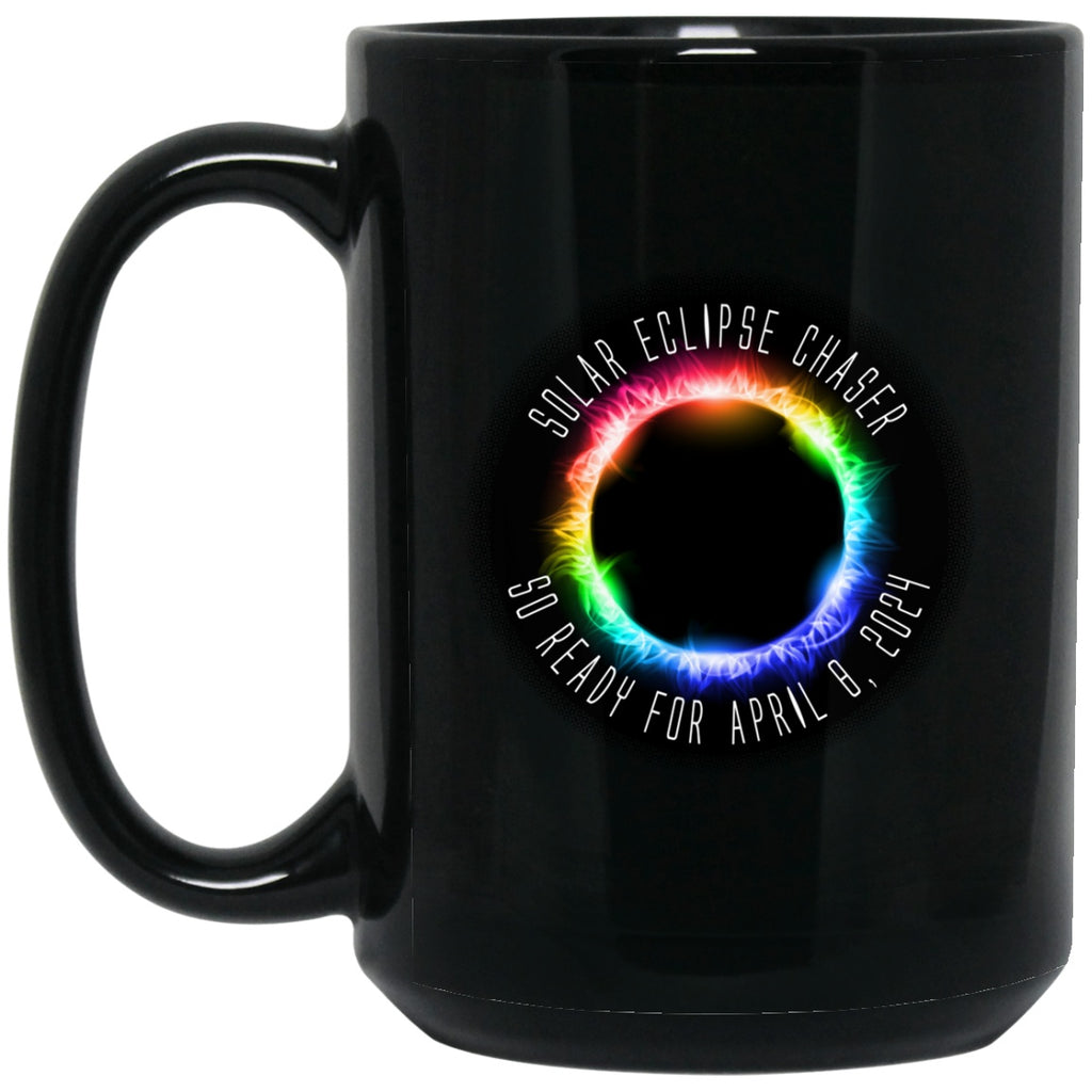 Eclipse 2024 Solar Eclipse Black Coffee Mugs GoneBold.gift