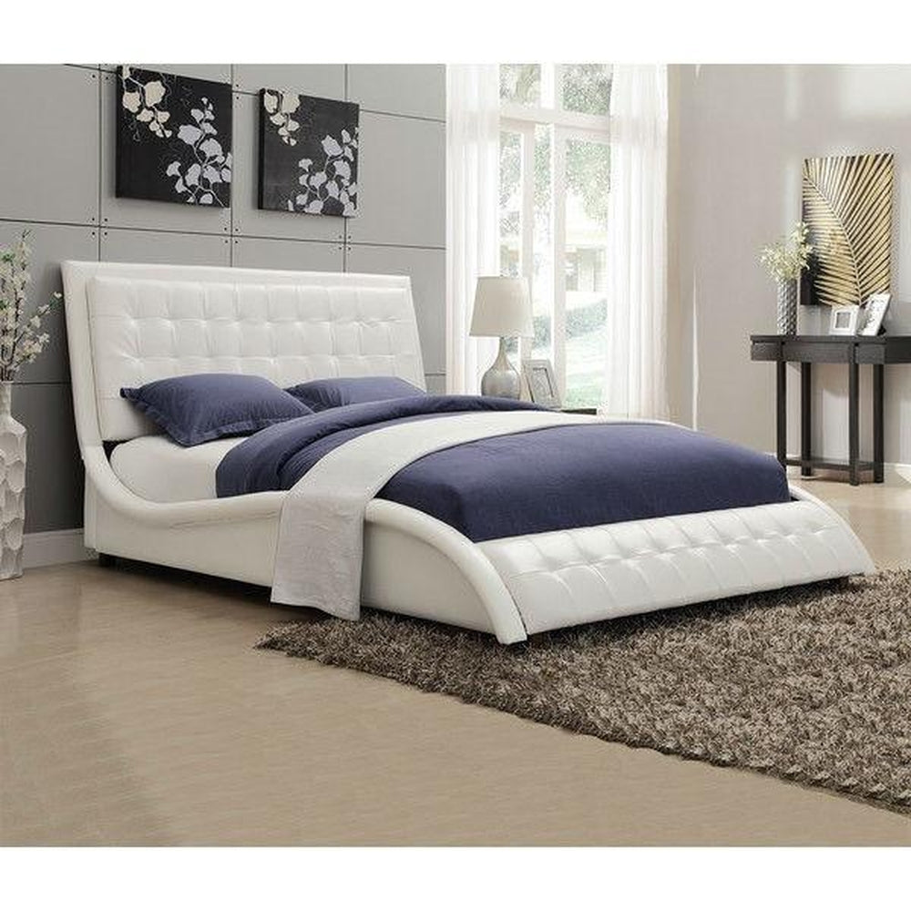 Faux Leather Upholstered Headboard Queen Button Tufted White Bedroom Furniture Headboards Footboards Beds Mattresses