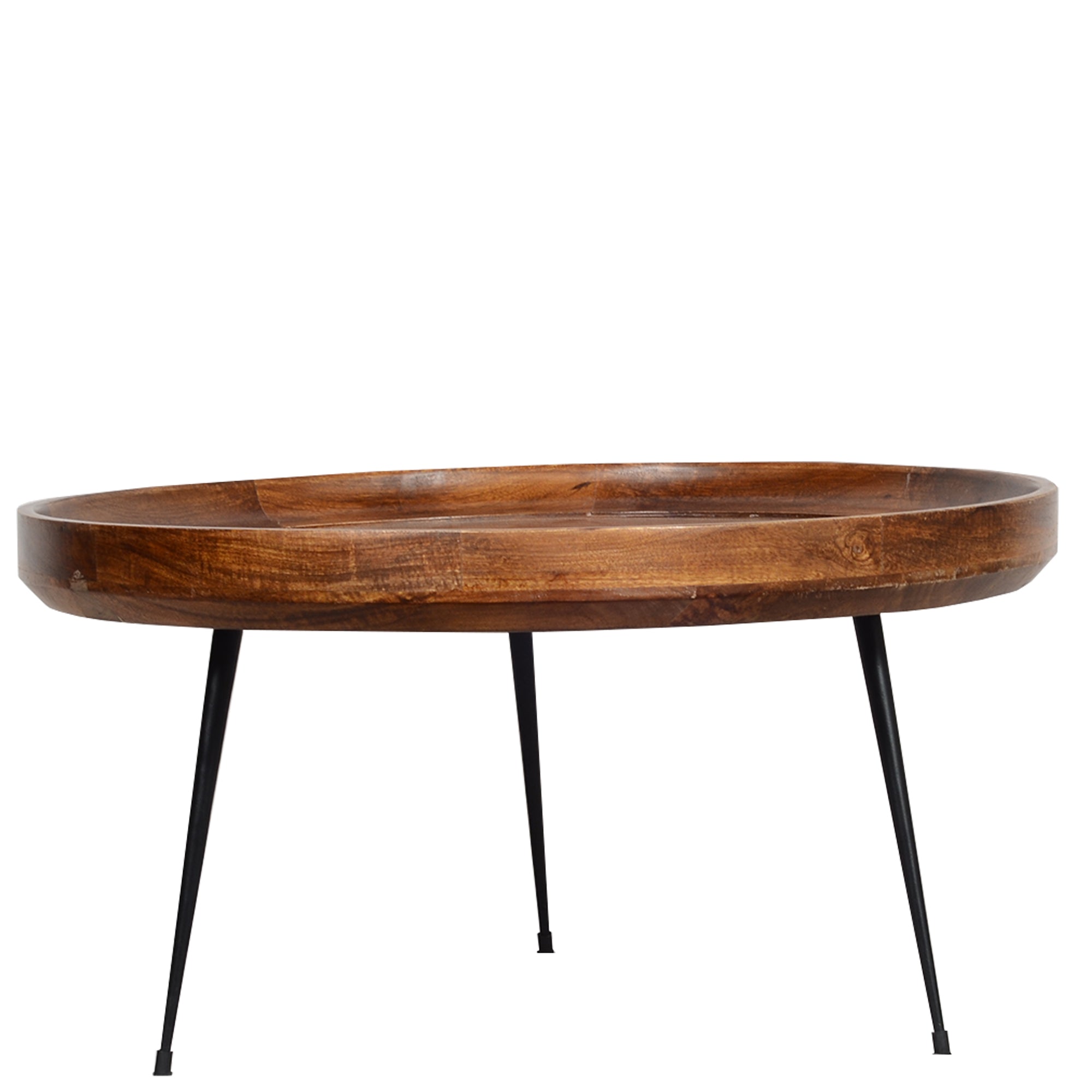 [Get 43+] Round Wooden Coffee Table With Black Legs