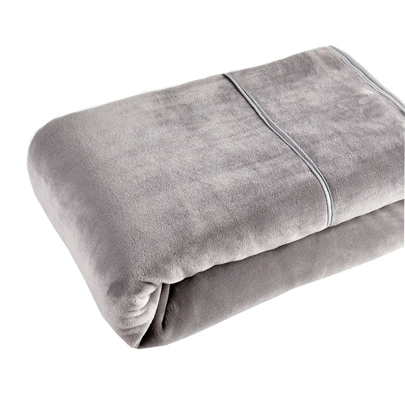 [Flannel Blanket] Grey Lightweight Cozy Plush Microfiber Solid Blanket