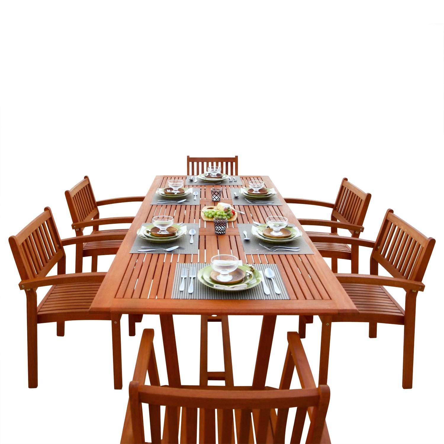 malibu rectangle extension outdoor dining table