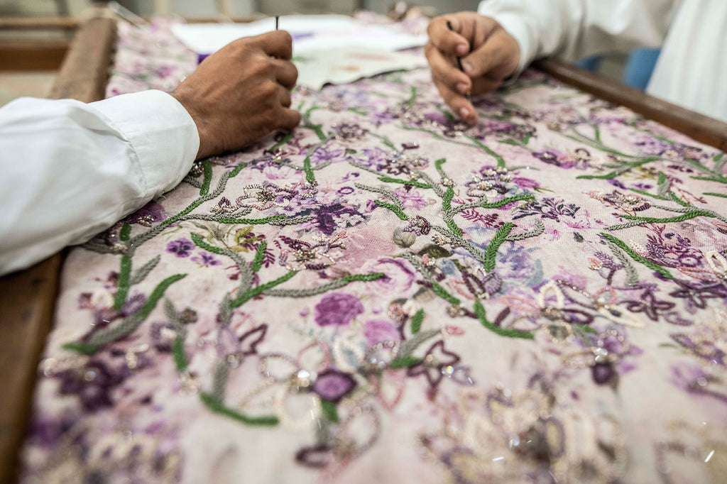 Floral Hand Embroidery by Deepa Gurnani 
