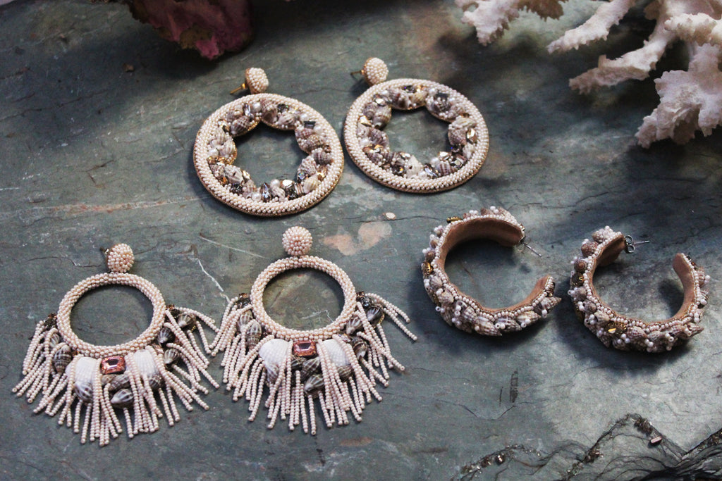 Handmade shell earrings