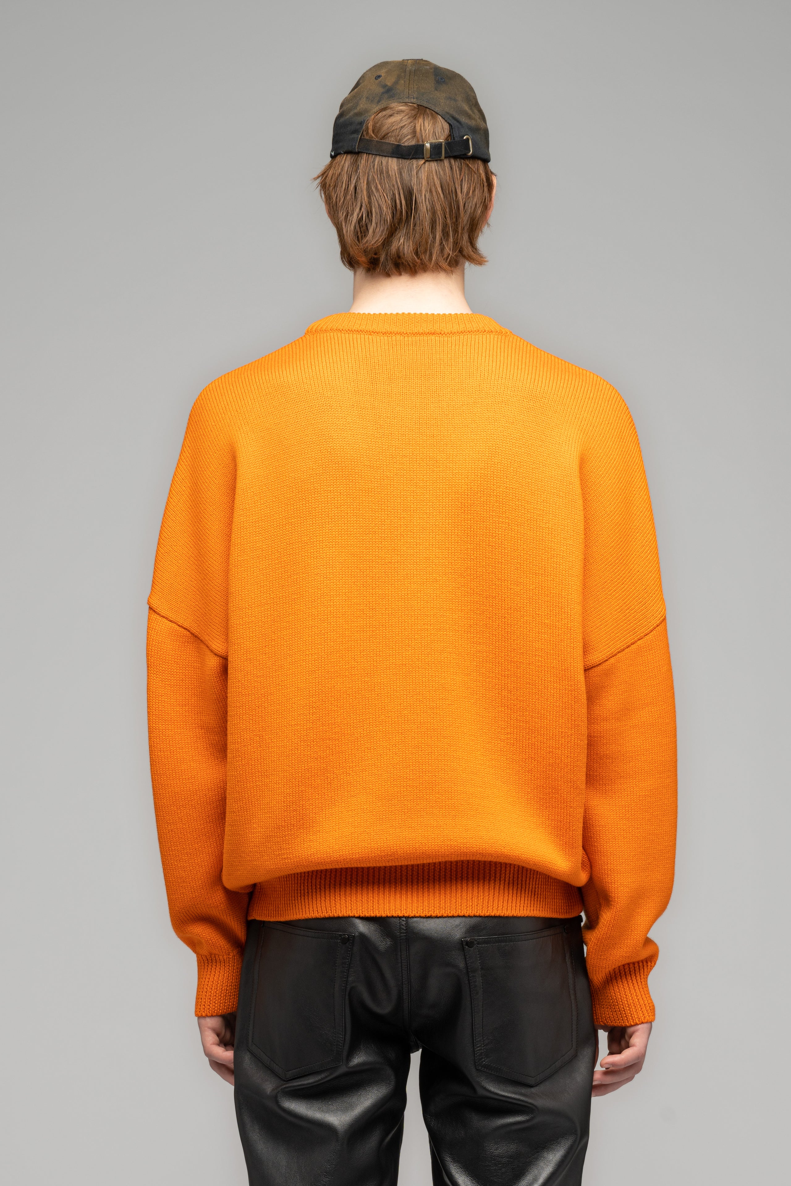 "SELFIE" SWEATER "SAFETY" ORANGE - SSP_25-2