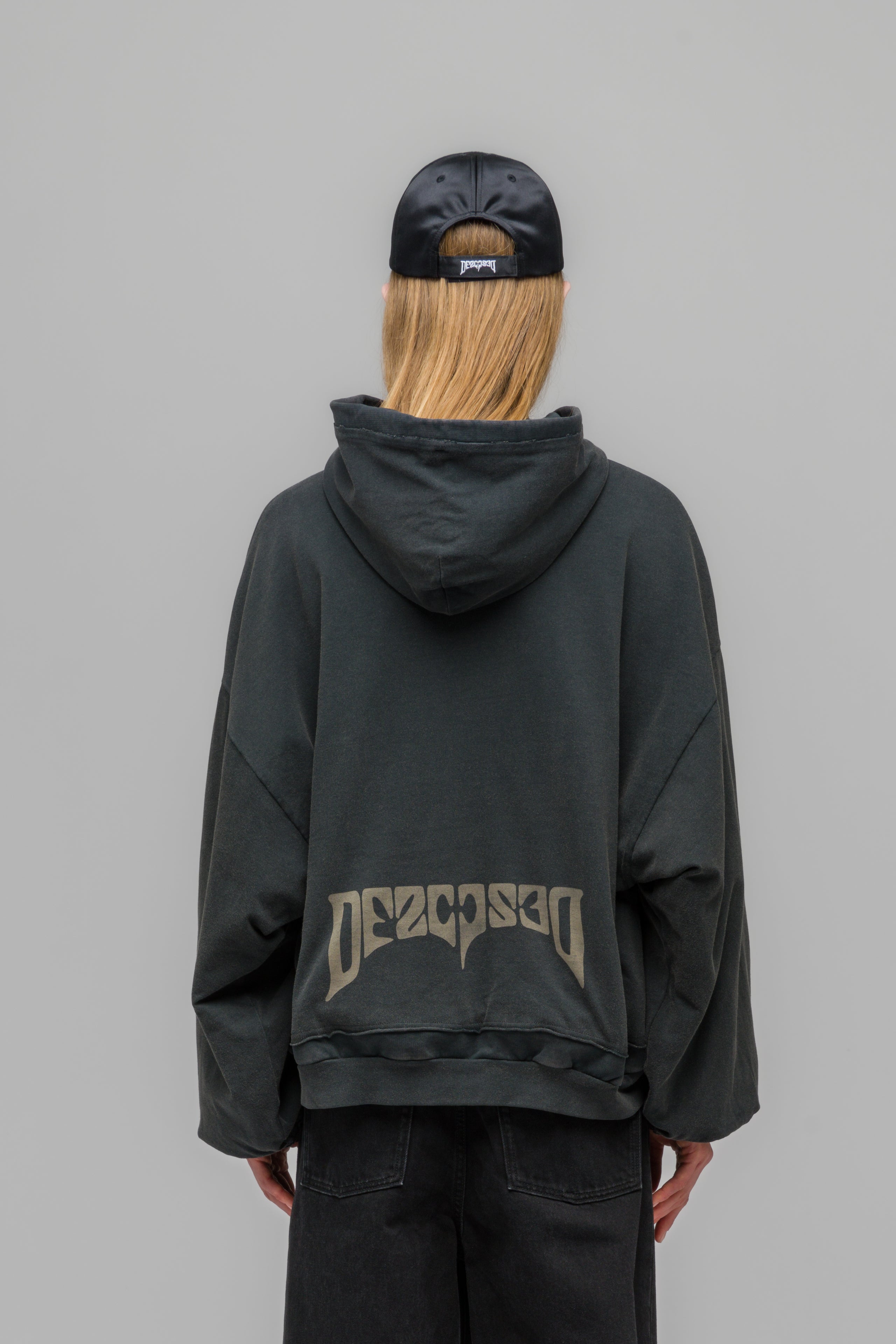 "PSYCHIC" LAYERED BUBBLE HOODIE - WU103471-3