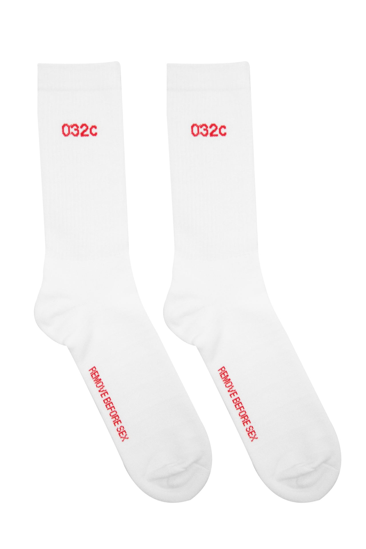 REMOVE BEFORE SEX Socks White/Red