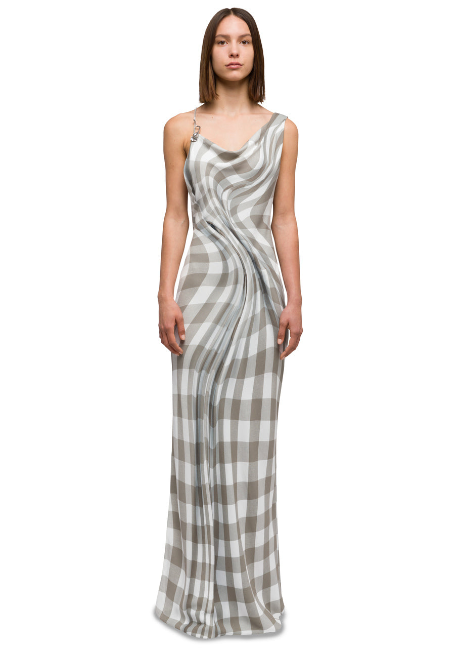 (Un)Checked Evening Dress Taupe