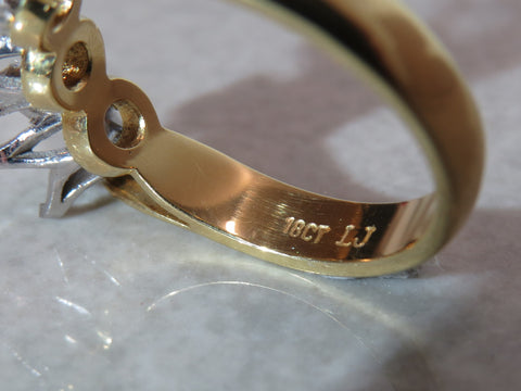 18ct gold stamp inside band of ring