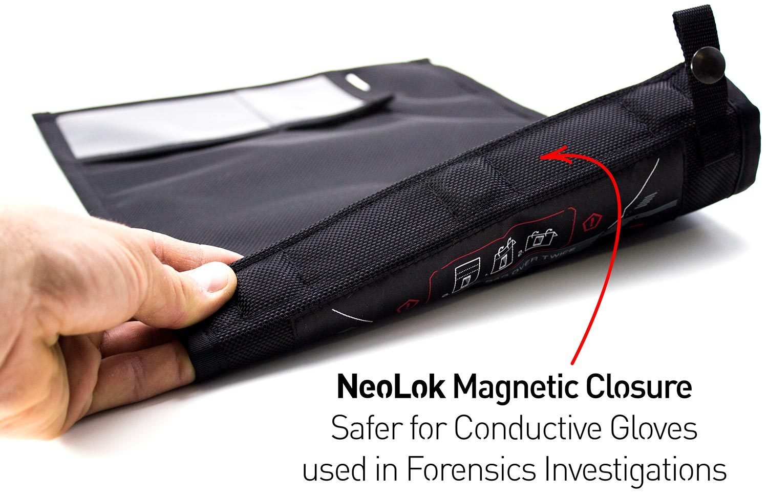 Mission Darkness NeoLok Non-Window Faraday Bag for Tablets (+ Easy to Use Magnetic Closure) // Device Shielding for Law Enforcement & Military Data