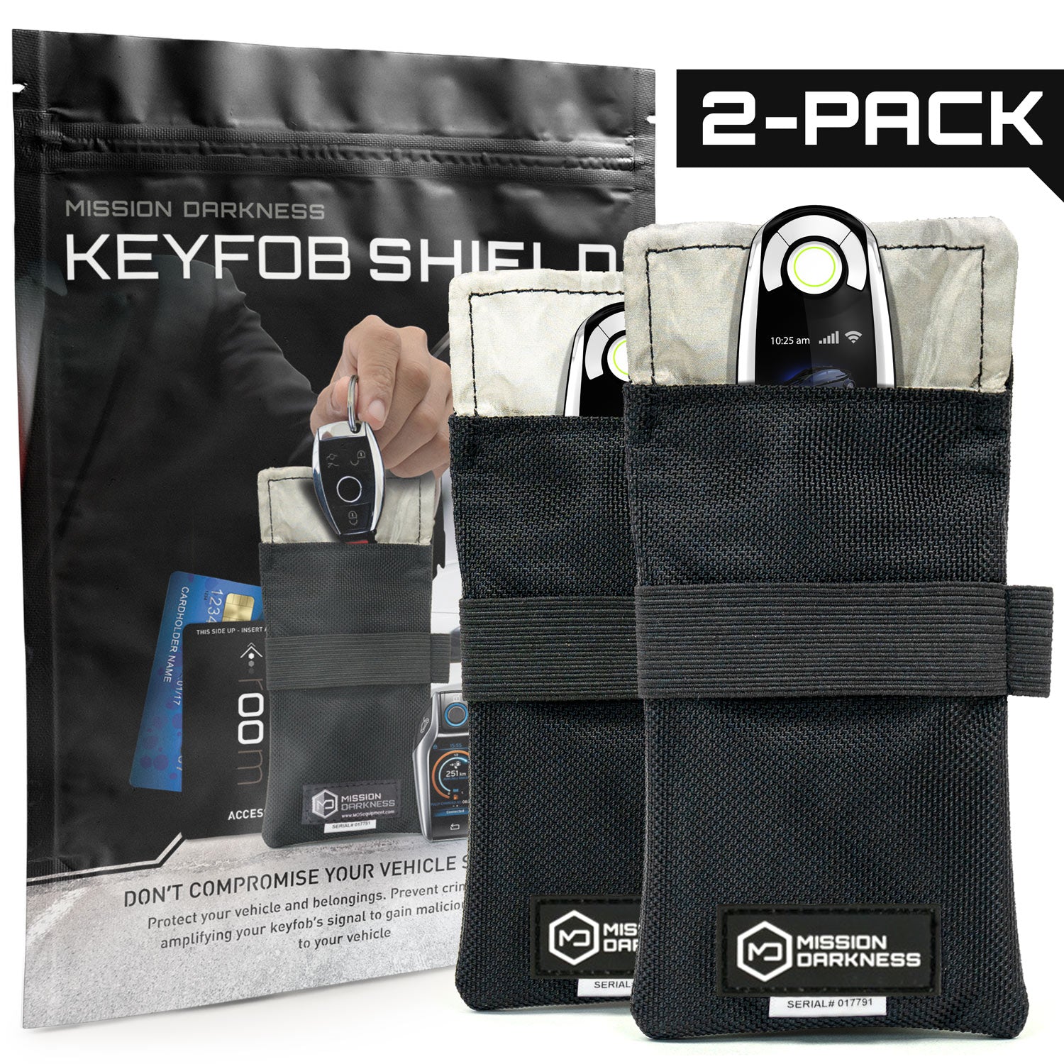 Mission Darkness Faraday Bag for Keyfobs // Device Shielding for Smart Always on