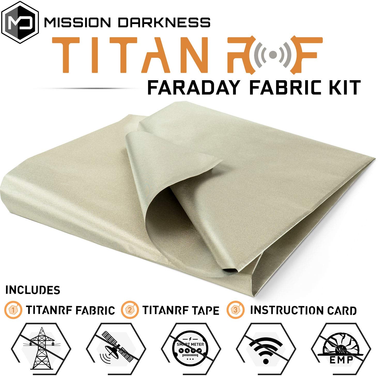 Mission Darkness™ TitanRF Faraday Fabric Panel