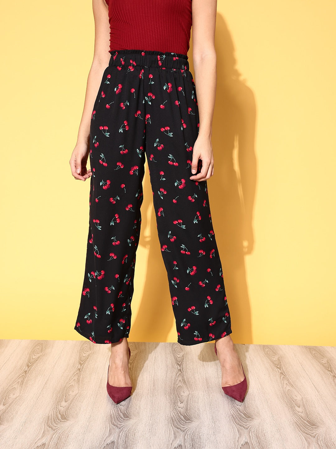 Elasticated Floral Print Trousers by Witt  Kaleidoscope