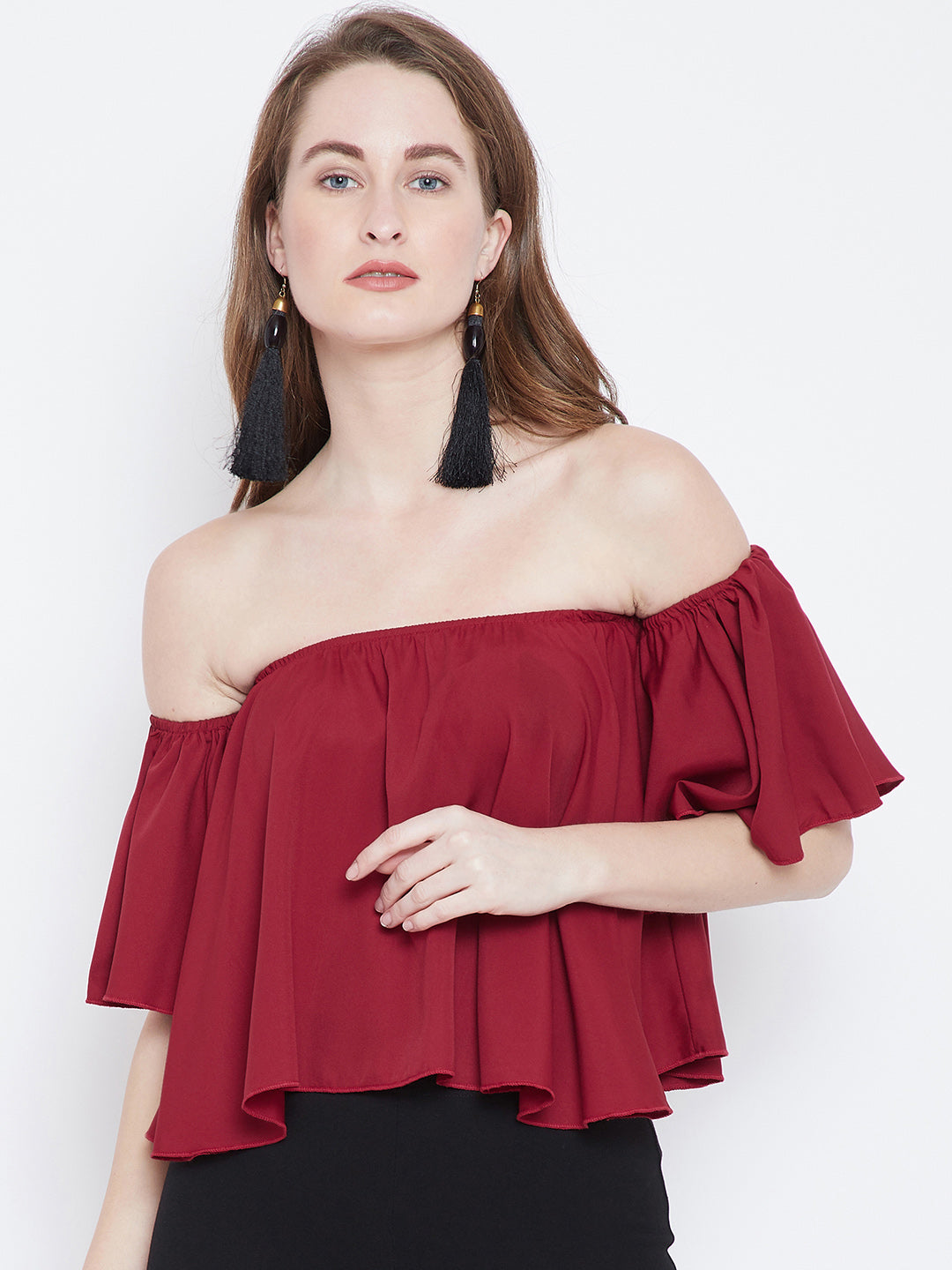 Off shoulder. Shoulderless Top.