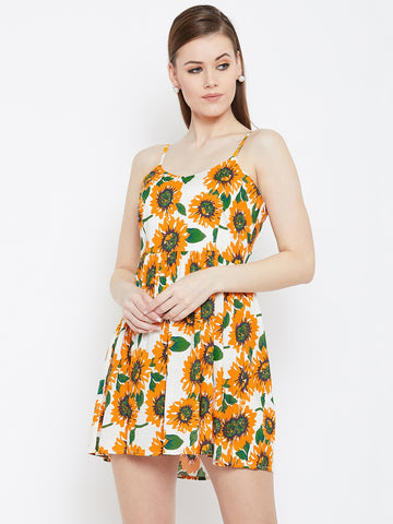 Berrylush Women Plus Size White & Orange Abstract Printed Tie-Up Elastic  Waist Ruffled Wrap Mini Skorts