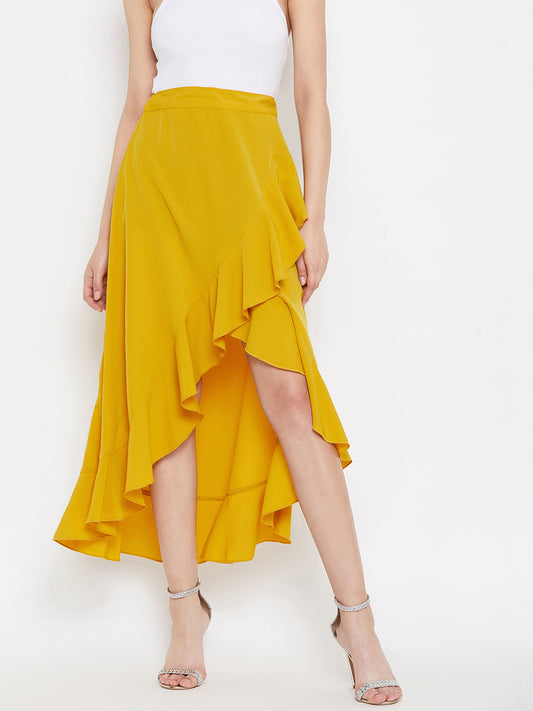 Ameynra fashion high low skirt. Fire colors 028-A Photograph by Sofia  Goldberg - Pixels