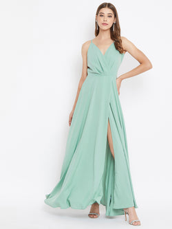 Smooth Talkin' Wrap Maxi Dress (Green Multi)- FINAL SALE – Lilly's Kloset