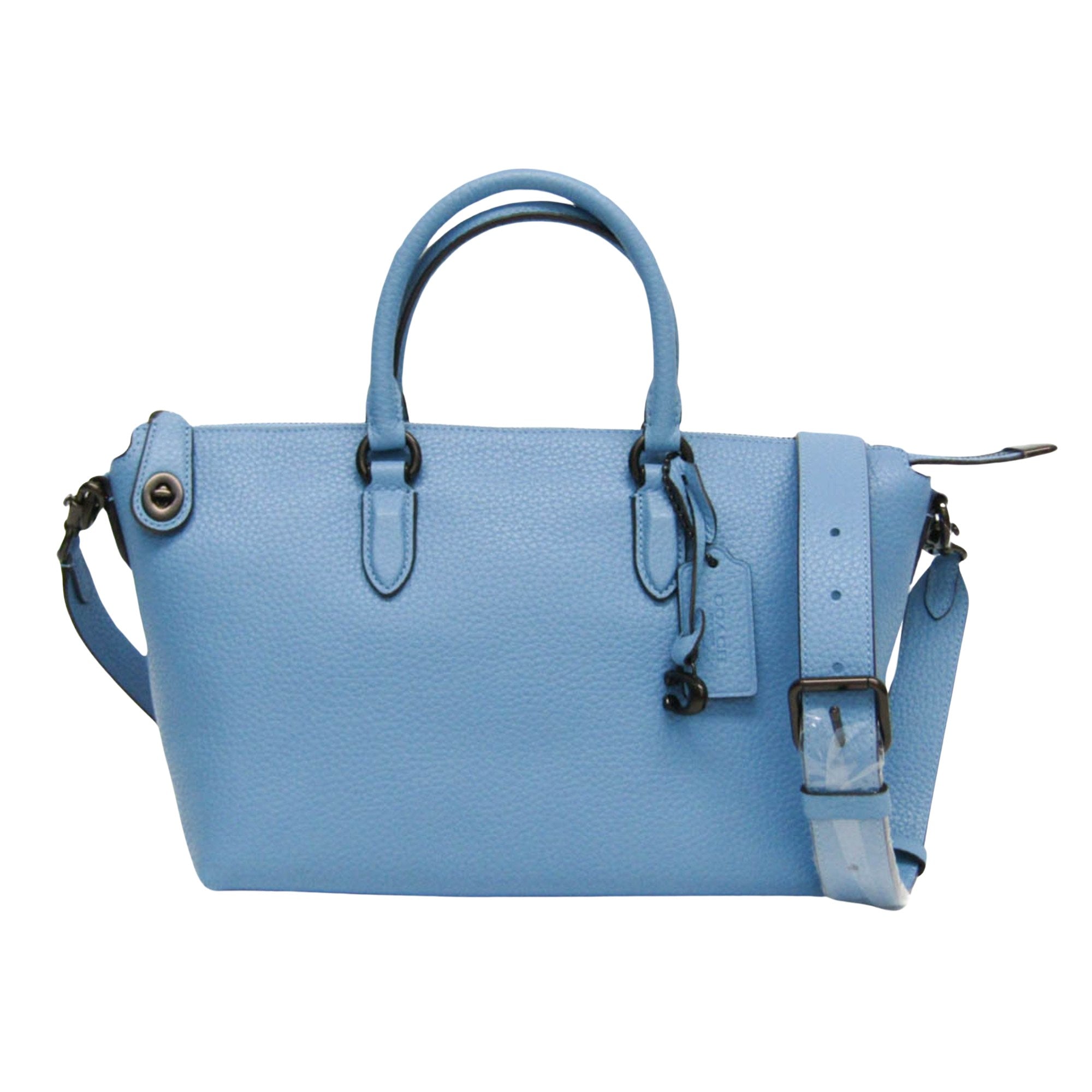 Image of Coach Satchel Blue Leather Shoulder Bag (Pre-Owned)