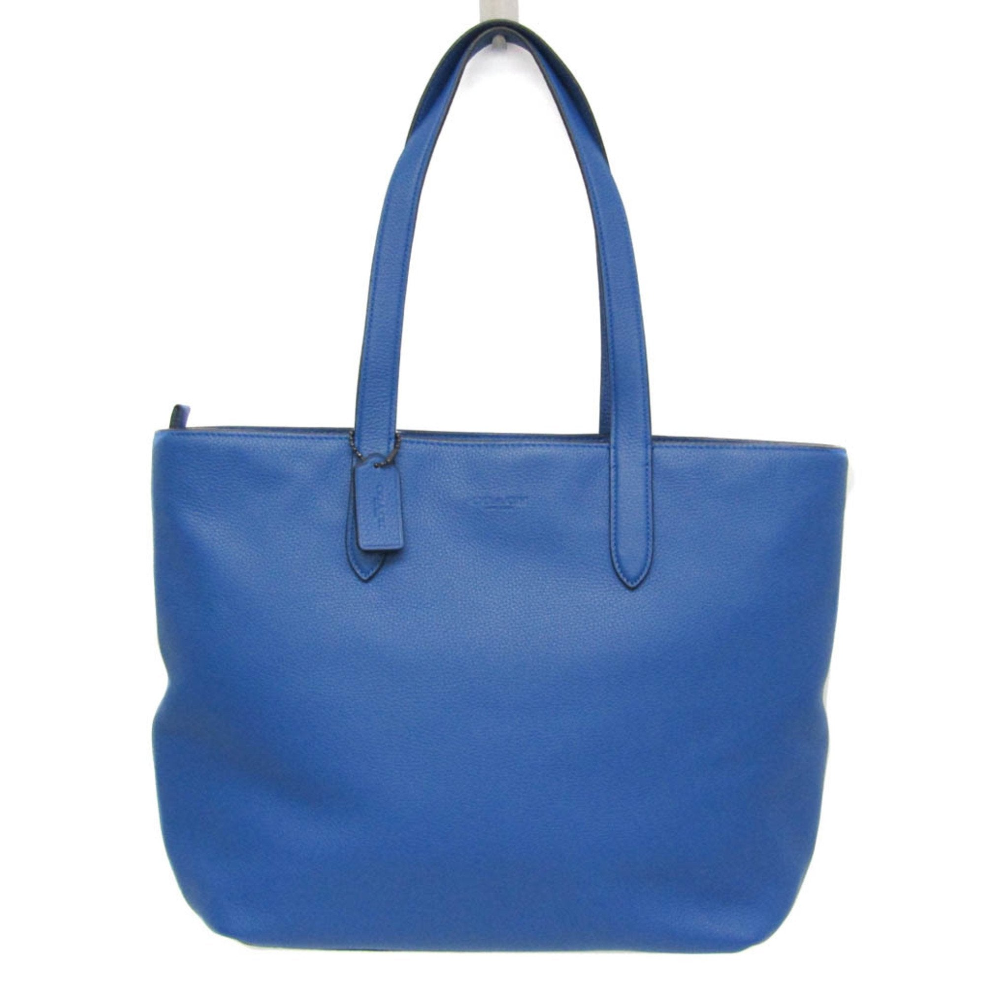 Image of Coach Metropolitan Blue Leather Tote Bag (Pre-Owned)