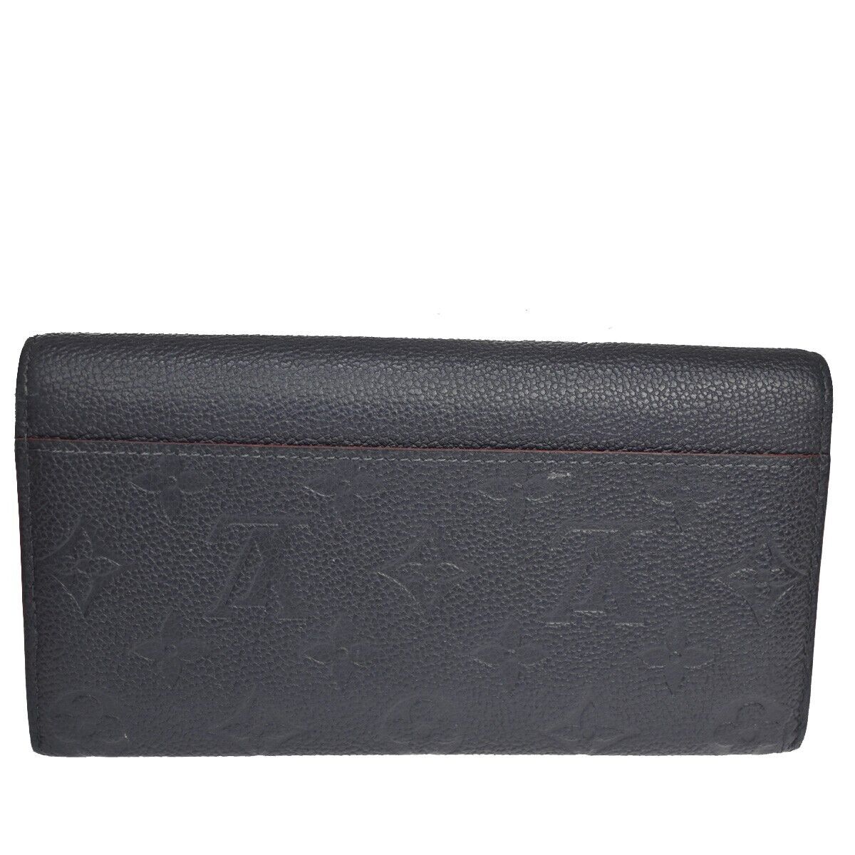 Pre-owned Louis Vuitton Portefeuille Sarah Navy Leather Wallet  ()