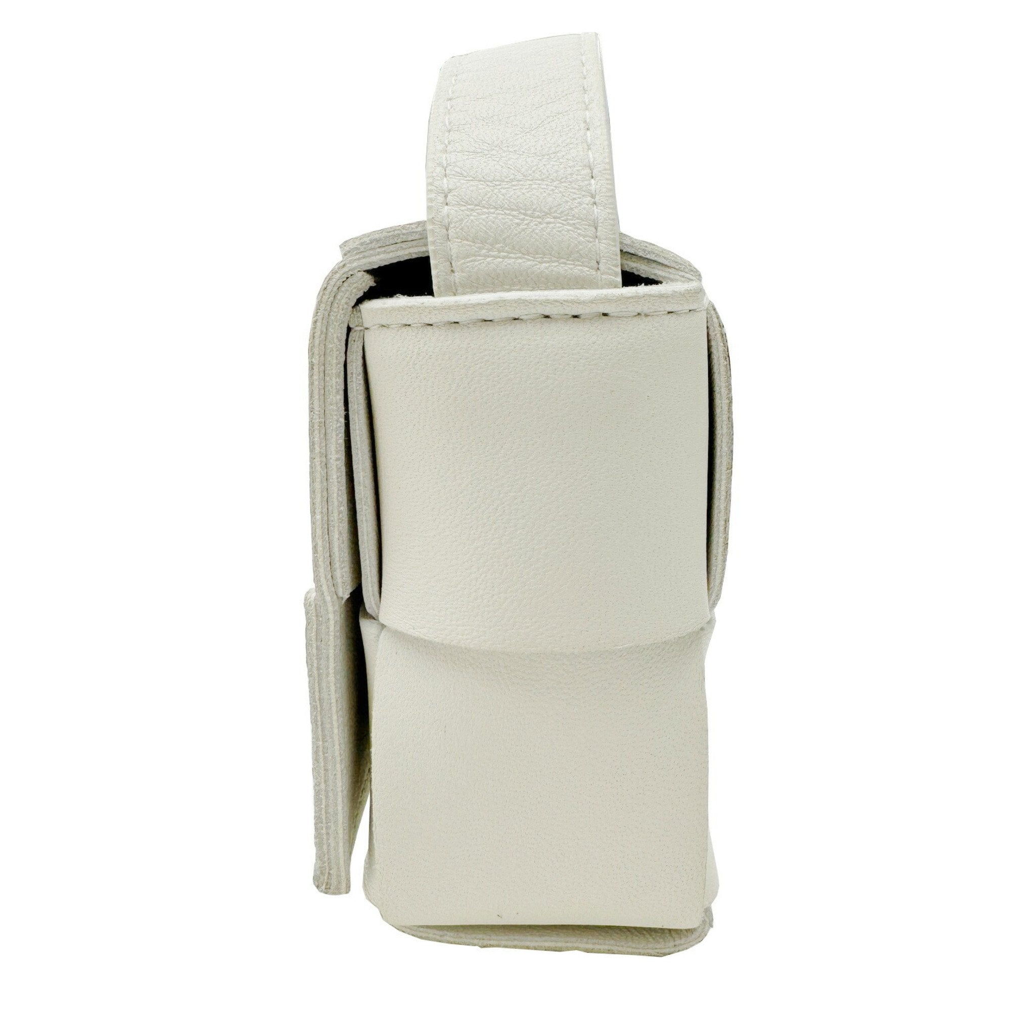 Shop Bottega Veneta Cassette White Leather Shoulder Bag ()