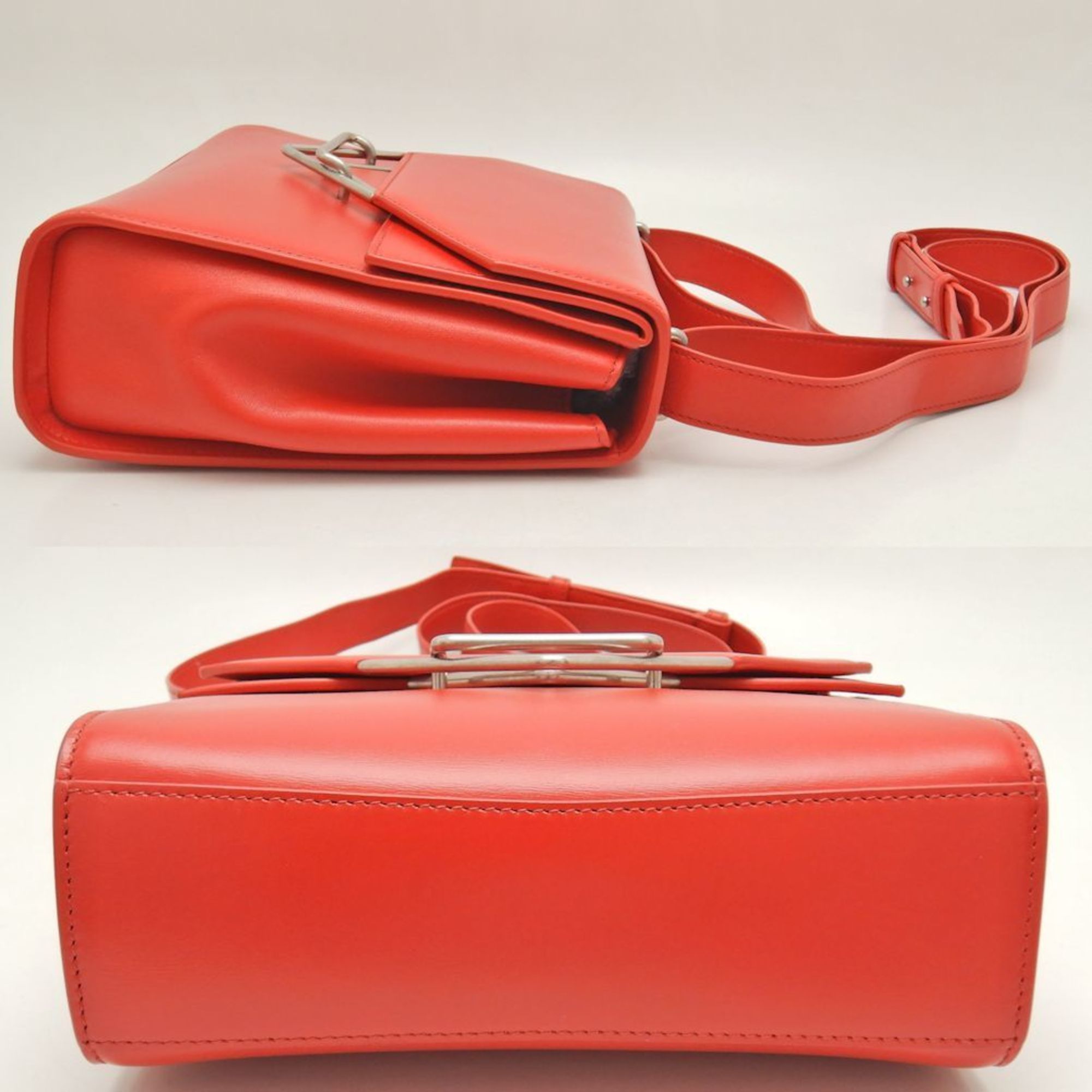 Shop Bottega Veneta -- Red Leather Shoulder Bag ()