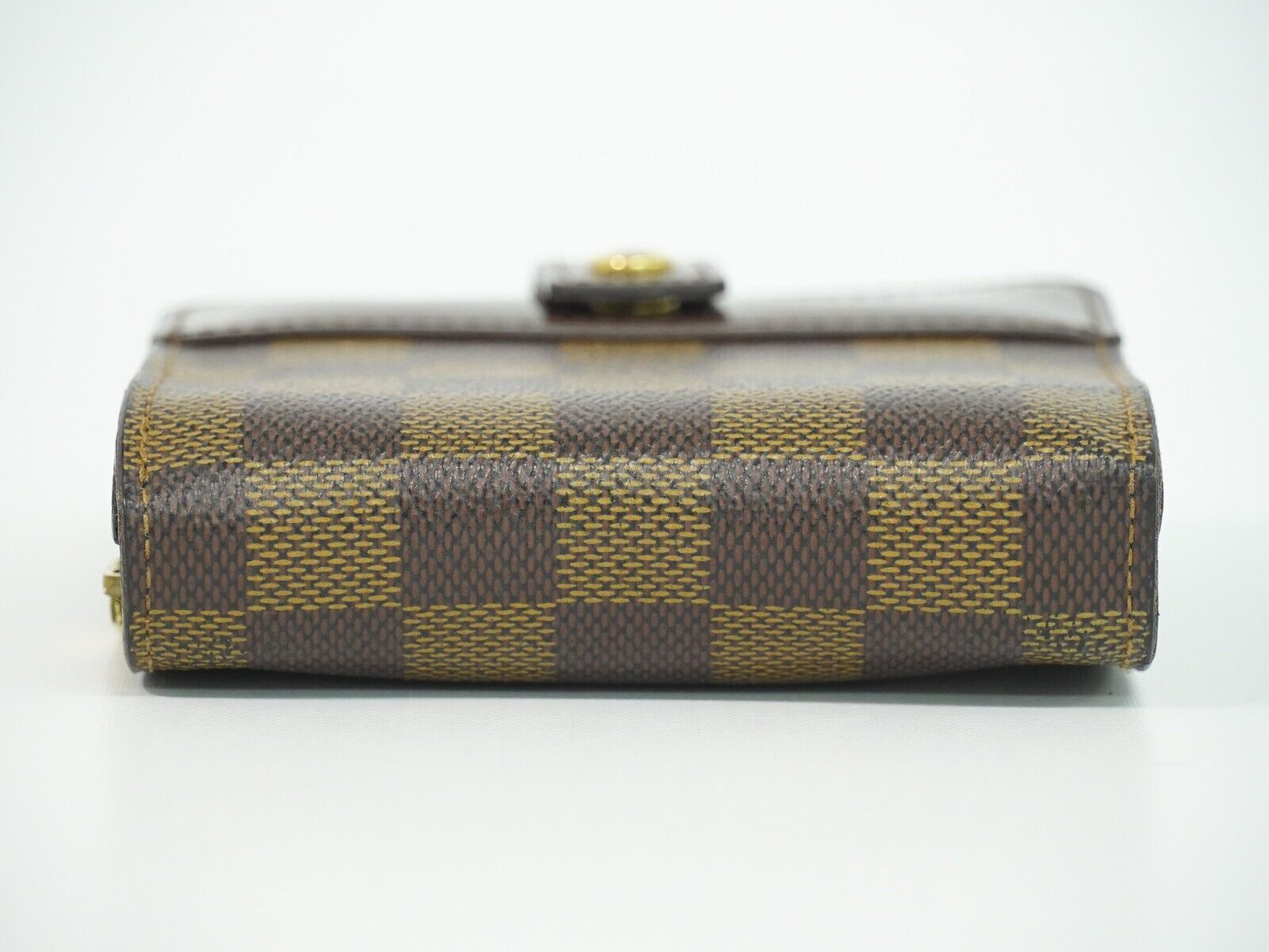 Pre-owned Louis Vuitton Compact Zip Brown Canvas Wallet  ()