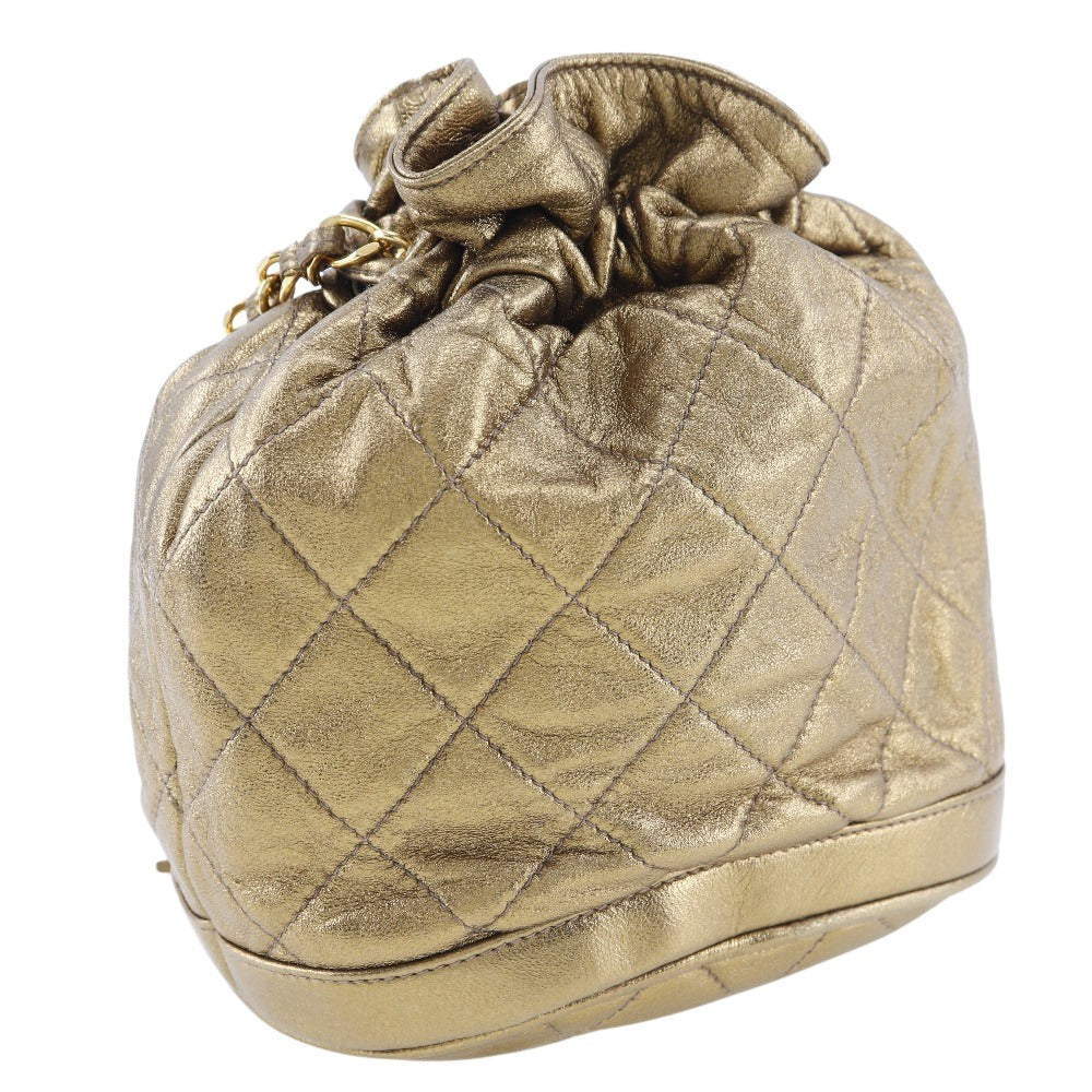 Pre-owned Chanel Fringe Gold Pony-style Calfskin Shoulder Bag ()