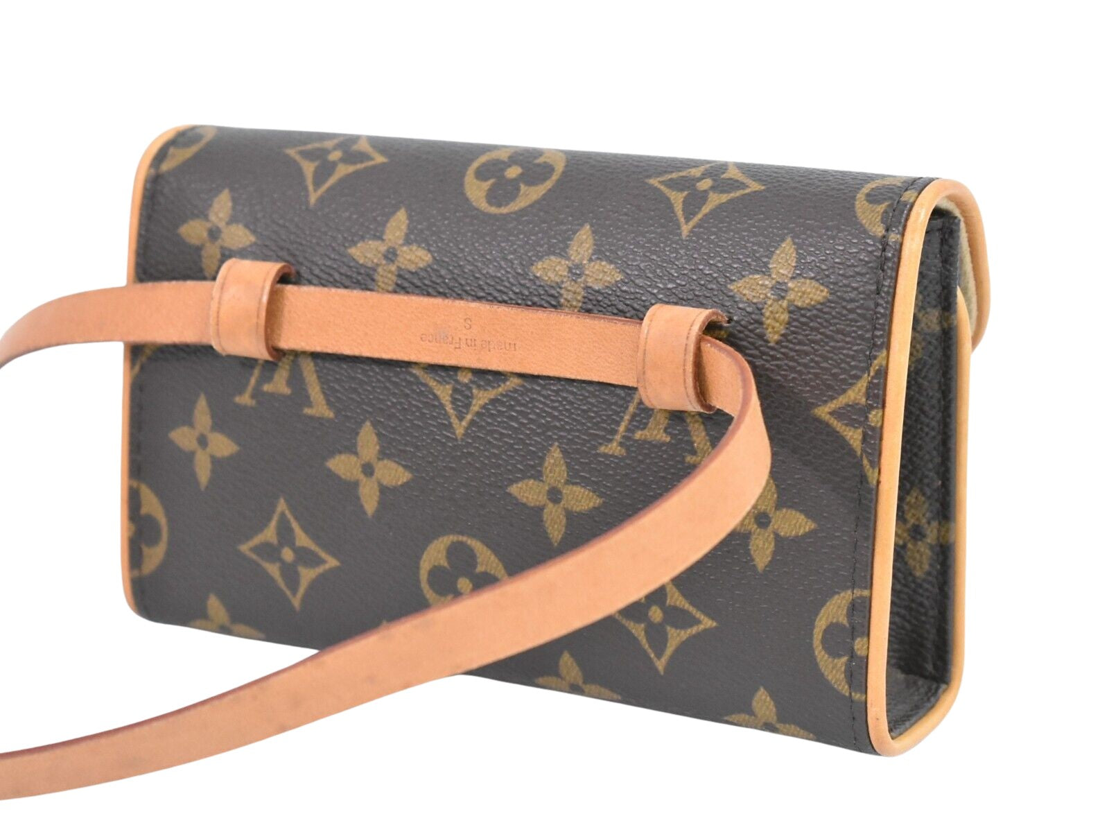 Pre-owned Louis Vuitton Pochette Florentine Brown Canvas Clutch Bag ()