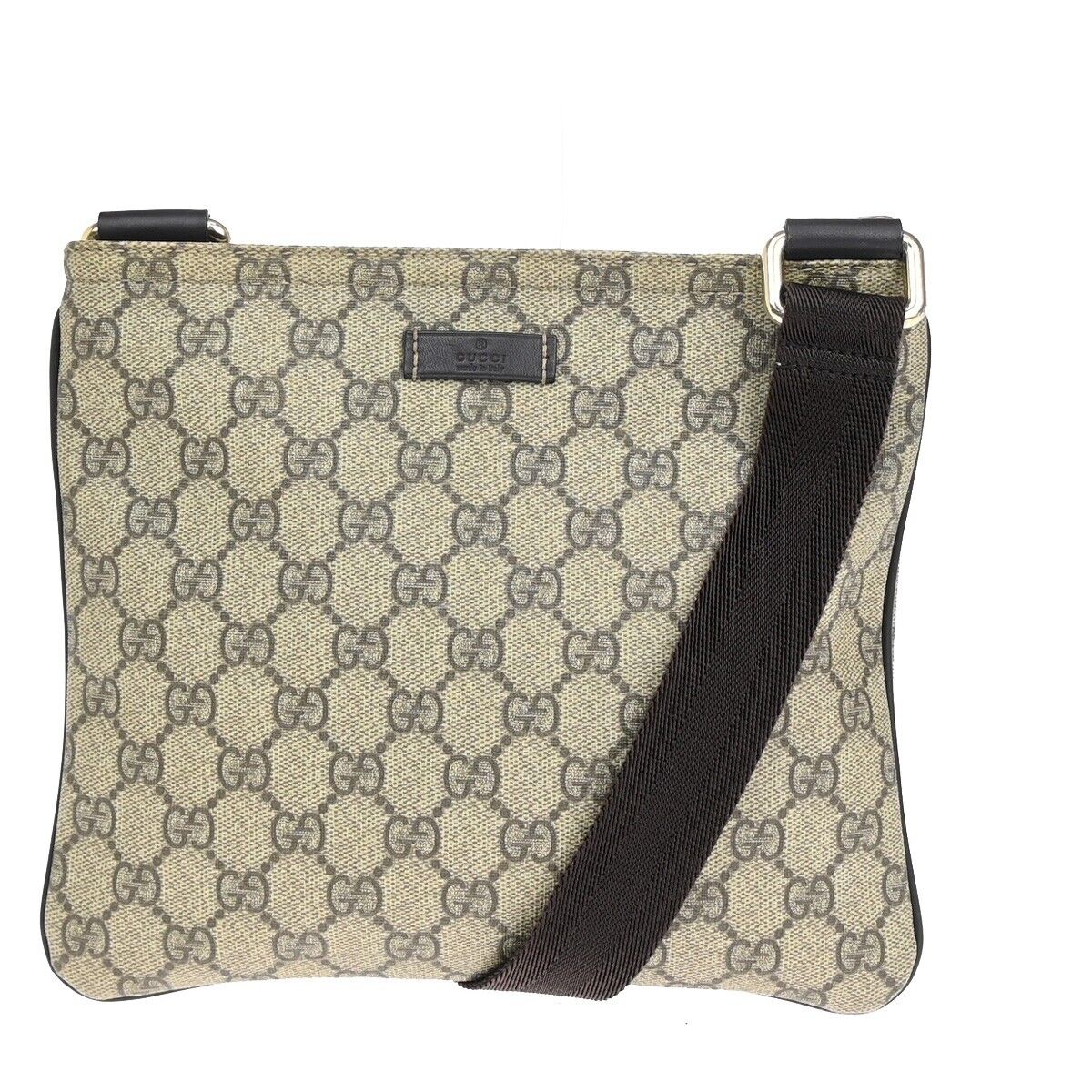 Gucci Burgundy Canvas Shoulder Bag ()