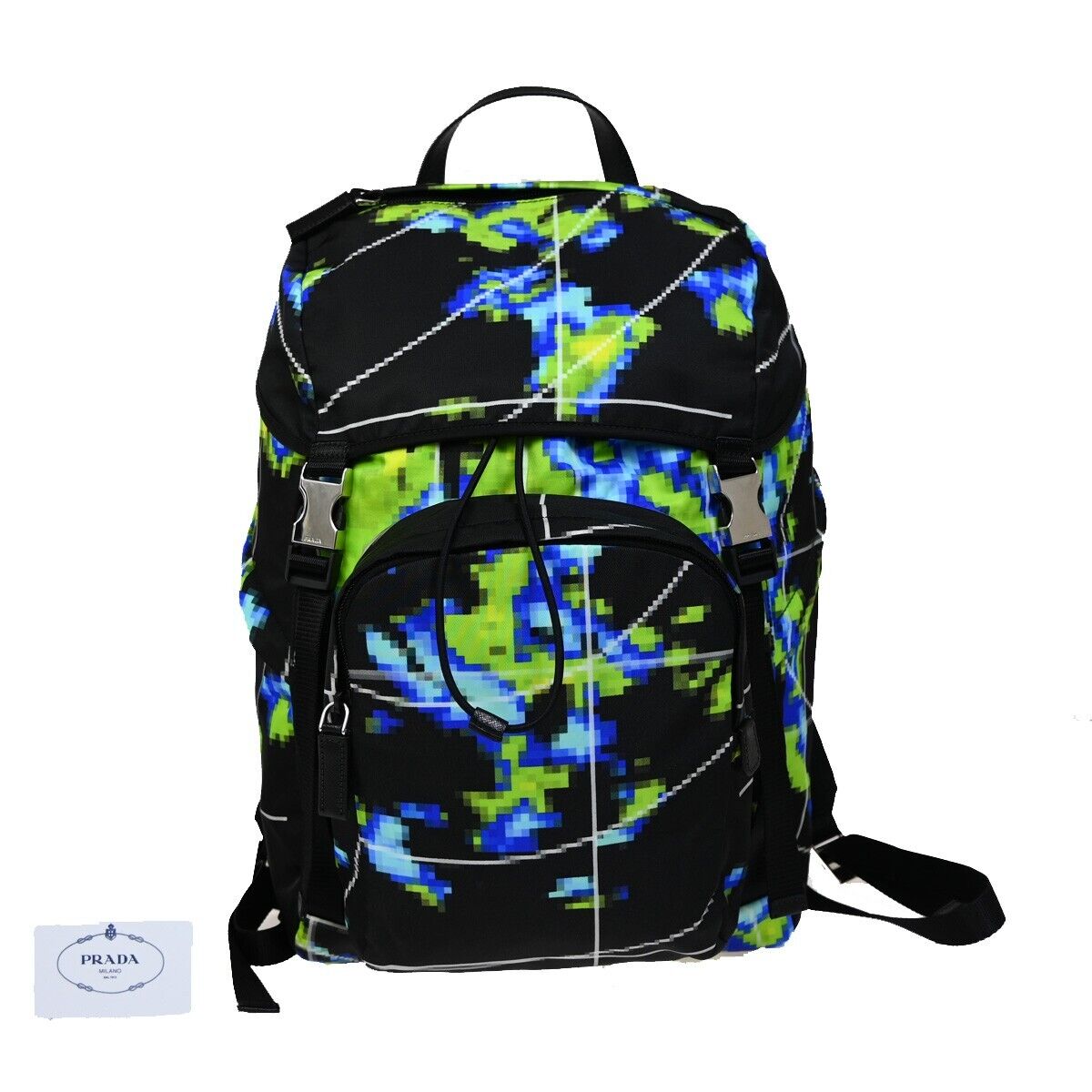 Prada Tessuto Multicolour Synthetic Backpack Bag ()