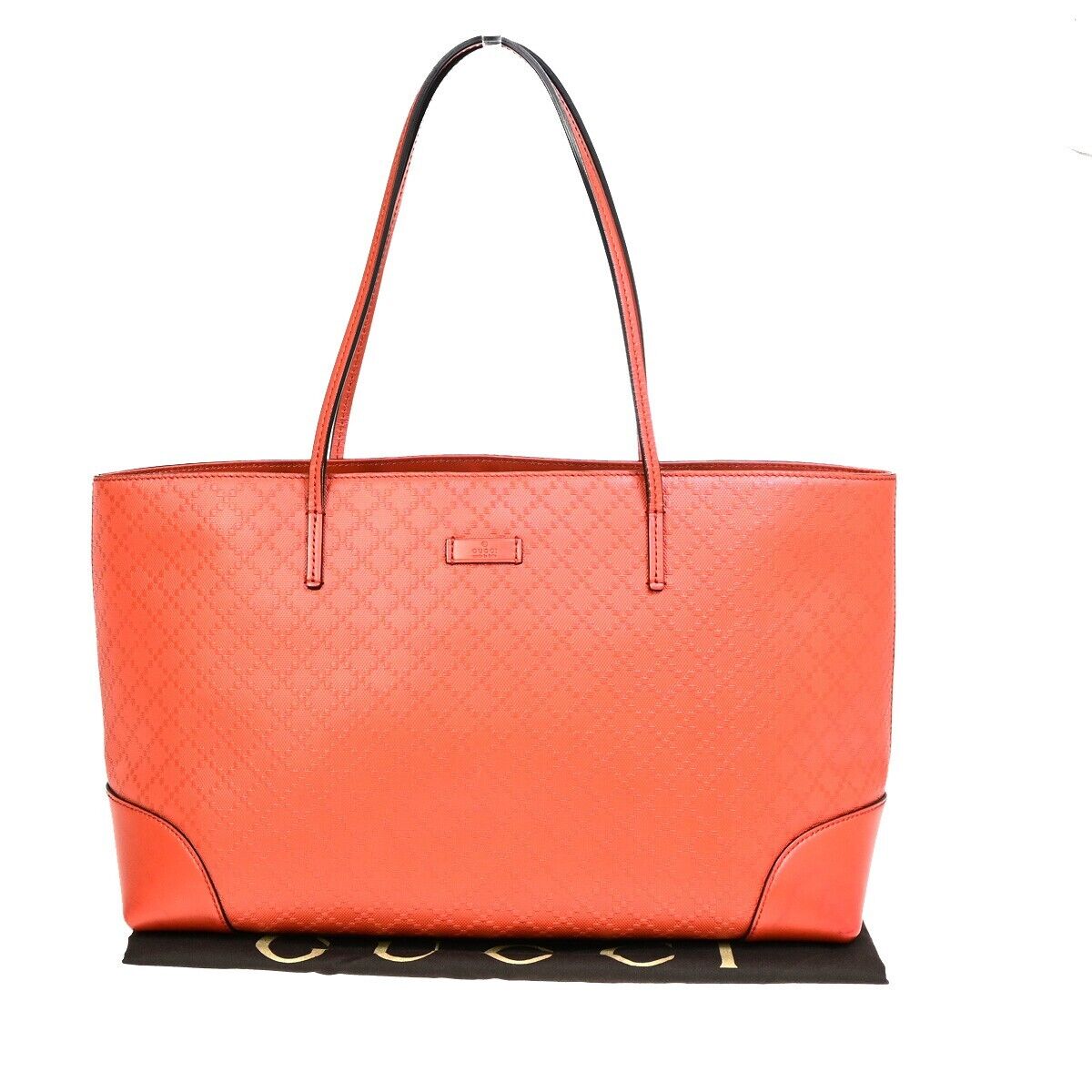 image of Gucci Diamante Orange Leather Tote Bag (Pre-Owned)