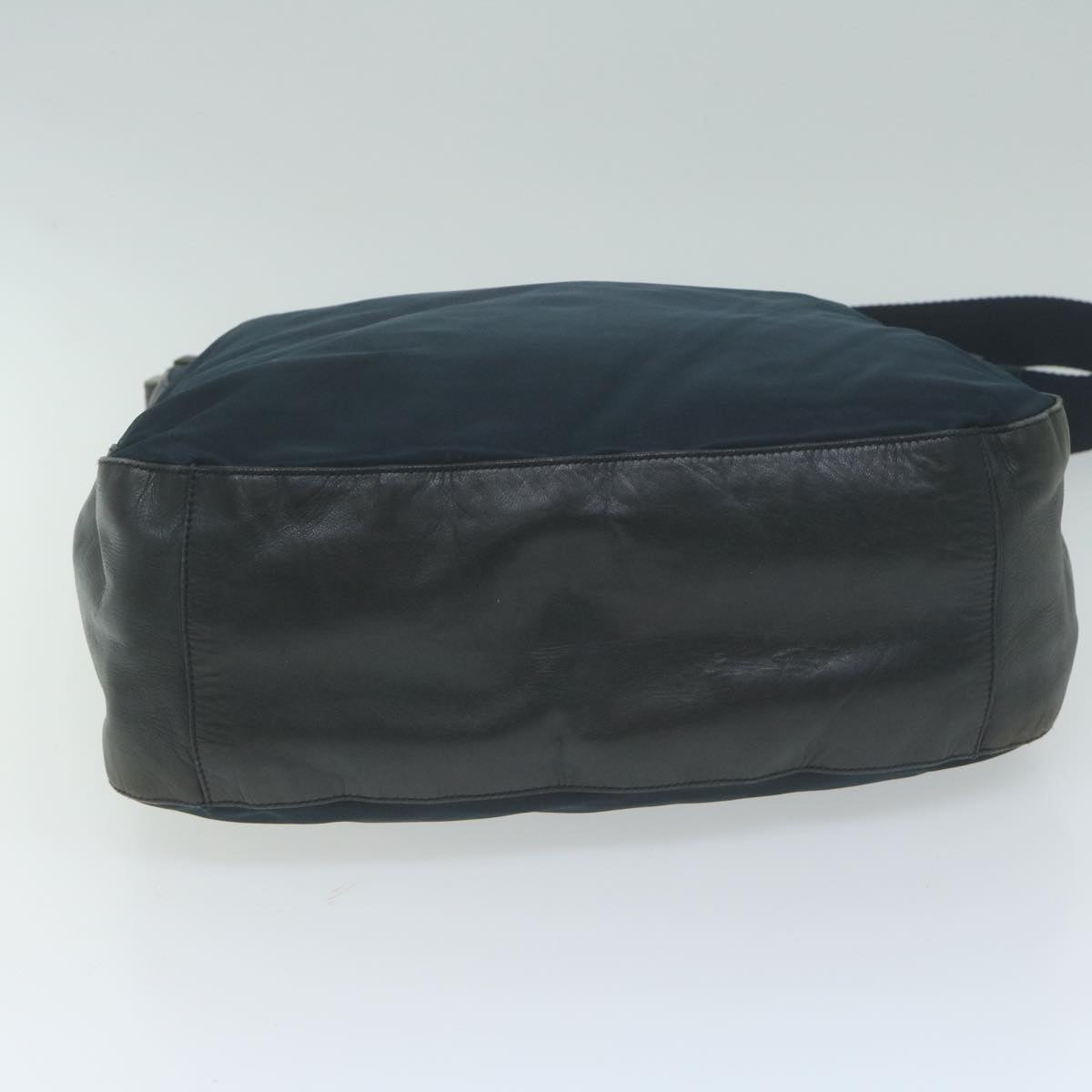 Shop Prada Tessuto Navy Synthetic Shoulder Bag ()