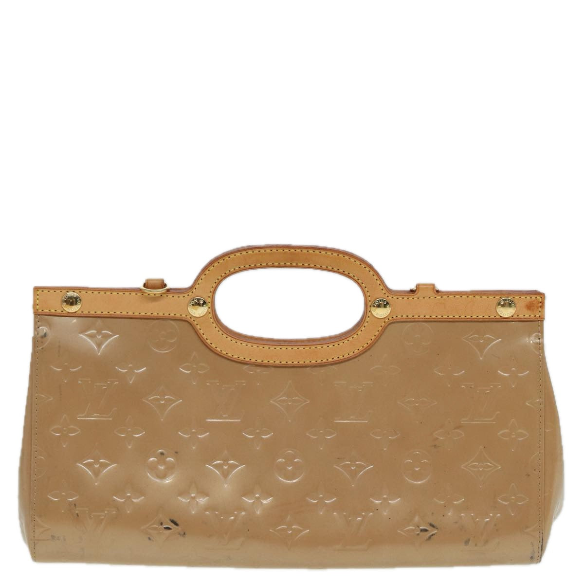 Image of Louis Vuitton Roxbury Beige Patent Leather Handbag (Pre-Owned)