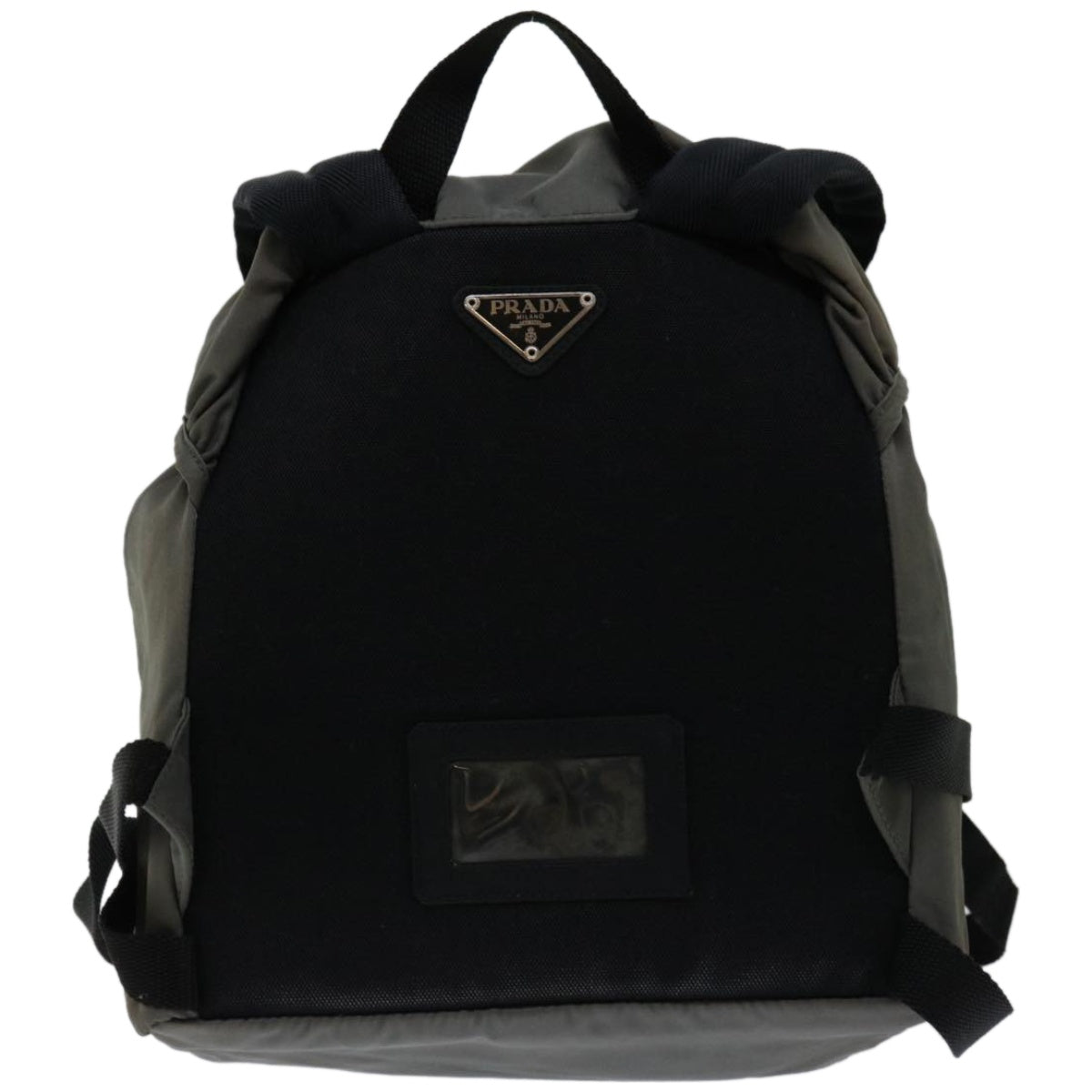 Shop Prada Tessuto Grey Synthetic Backpack Bag ()