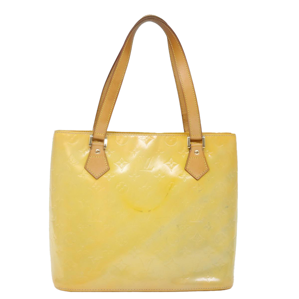 Image of Louis Vuitton Houston Yellow Patent Leather Handbag (Pre-Owned)