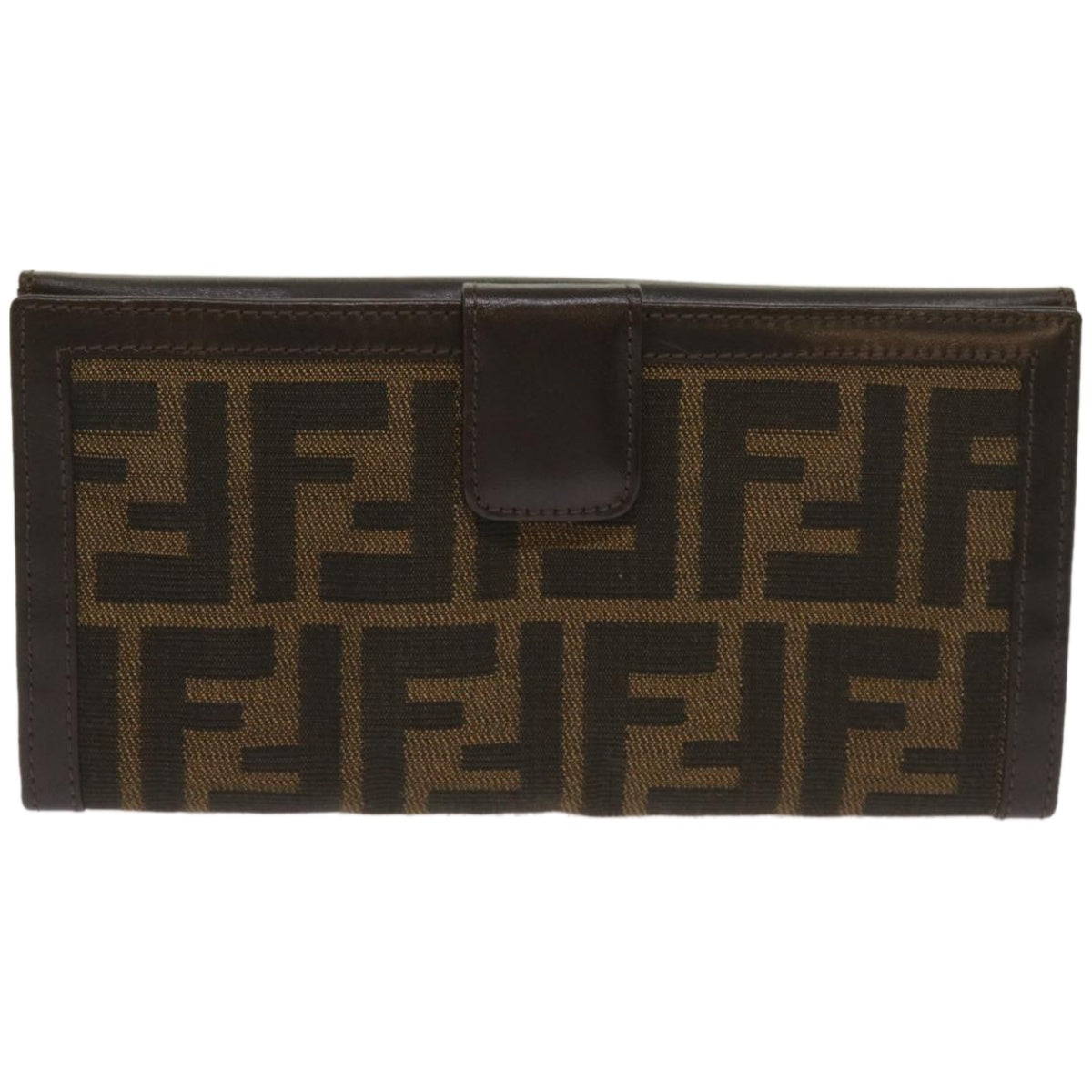 Shop Fendi Zucca Brown Canvas Wallet  ()